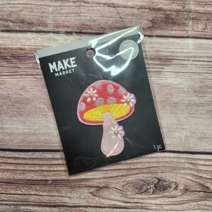 5/$15 Cottagecore Mushroom Flower Embroidered Iron On Patch
